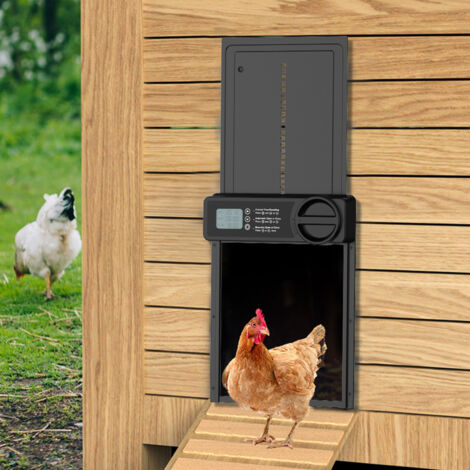 Porte Automatique Poulailler LCD Porte Poulailler Automatique - Clapet Aluminium Avec LCD Et Anti-Pincement Ouvre-porte électrique