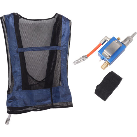 Gilet De Refroidissement De Glace, Gilet De Climatisation à Tube Vortex, Gilet De Refroidissement du Corps, Refroidisseur D'air De Soudeur Pour Hommes Avec Ceinture De Réfrigérateur, Vêtements De Prév (1/5)