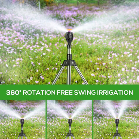 Arroseur Sur Trépied Télescopique 360° En Laiton - Arroseur Oscillant Jardin Rotatif Automatique
