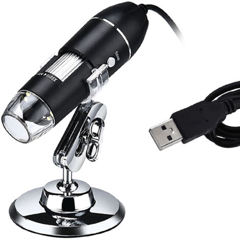 Microscope numérique USB 50x à 1600X, avec Support en métal Compatible avec Windows 7 8 10 Linux Mac (1/5)