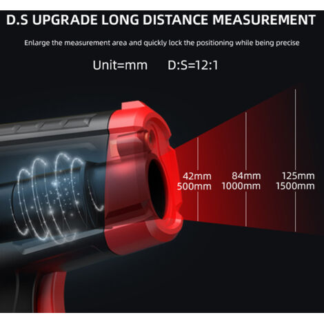 SJLERST Thermometre Infrarouge, Pistolet De Temperature Laser Numerique Sans Contact 58 F A 1112 F 50 C A 600 C Avec Ecran Lcd Hw600 81217407 - 13
