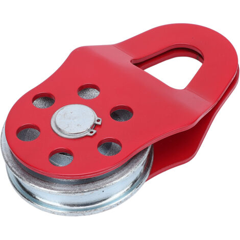Poulie De Treuil 4 Tonnes – Acier Et Nylon, Rouge – Pour 4x4, VTT, Tracteurs - 4