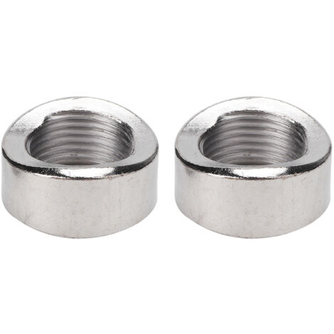 Jeffergarden Écrou de capteur d'oxygène , 2 pièces filetages en acier inoxydable courbe écrou cranté bonde capteur d'oxygène M18 X 1.5 (1/5)