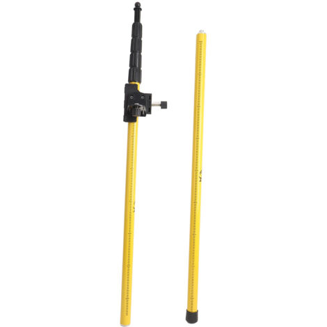 TONYSA Poteau de support de niveau laser, poteau de support télescopique réglable en hauteur de 4 m, support d'extension de levage fileté de 1/4 ou 5/8 pouce, adapté au niveau laser (1/5)