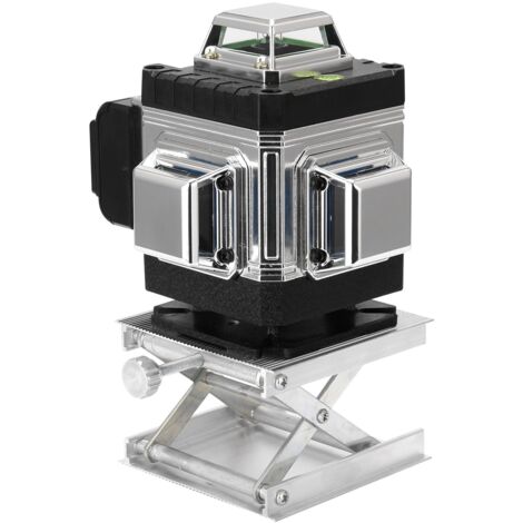 Niveau laser extérieur vert, niveau de construction polyvalent 16 lignes, nivellement à 3 degrés, 1 batterie, autonivelant, support pivotant, avec support de trépied de 1,2 m (1/5)