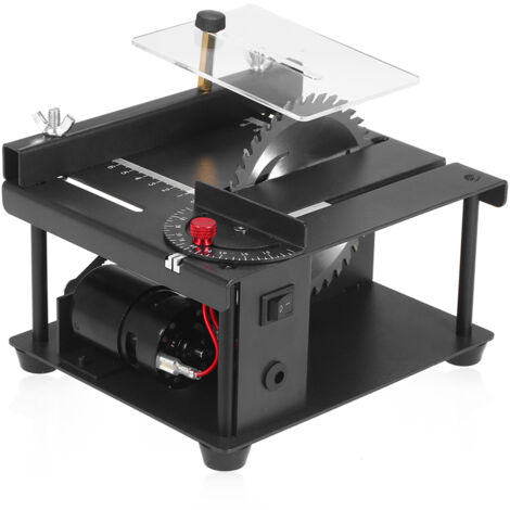 Mini scie à table, moteur 200 W, réglage à 7 vitesses, peut couper des planches de 35 mm d'épaisseur, convient à la coupe du bois, production de bricolage, version supérieure (1/5)