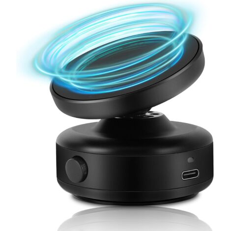 Support magnétique pour téléphone avec ventouse, pivote à 360°, convient pour la voiture, la maison et le bureau, compatible avec la plupart des appareils de 4,7 à 7 pouces, fortement magnétique, noir (1/5)