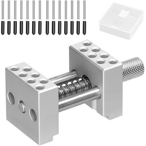 Étau d'établi de précision, mini-étau d'établi multifonctionnel pour le modélisme, largeur de serrage réglable, avec 14 tiges de serrage