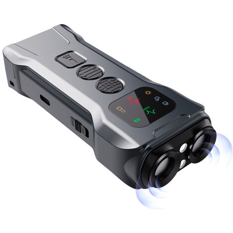 Répulsif anti-aboiements à ultrasons, répulsif anti-aboiements portable, répulsif intelligent pour chiens et appareil de dressage pour chiens de petite et grande taille avec lumière LED