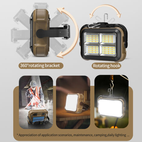 Projecteur LED 9000 Lumens – Lampe De Poche étanche IPX6, Rechargeable USB, 4 Modes