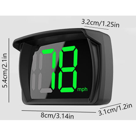 USB - Compteur de vitesse GPS HUD numérique, Plug and Play, Pour toutes les voitures, Grande police, KMH MPH, - Auto
