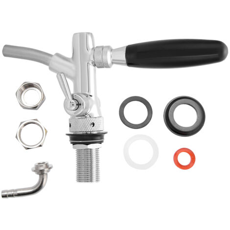 Robinet distributeur de bière réglable en acier inoxydable chromé G5/8 pour bar à domicile (argenté) (1/5)