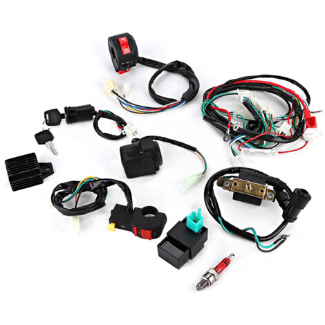 Faisceau électrique, bobine solénoïde, redresseur pour quad 50 cm3, 70 cm3, 110 cm3 et 125 cm3