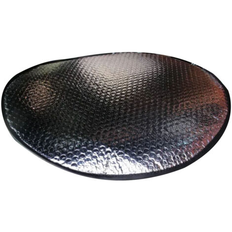 Couvre-Volant Pare-Soleil Protection Thermique - Housse Volant Voiture Diamètre 50cm Argent + Films Vitres