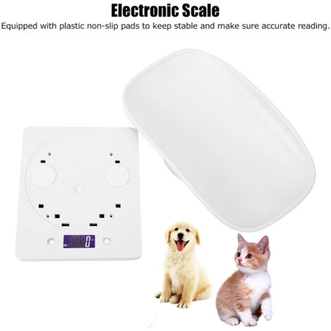 Balance Numérique 10kg/1g Pour Animaux Et Bébés - Écran LCD, Coussin Antidérapant, Précision 1g