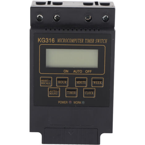 Commutateur Minuterie 12V LCD Yosoo - 16A - Programmateur électronique Horaire