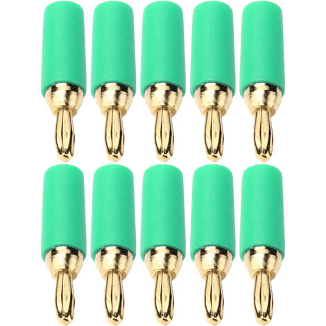 Lot 8 Fiches Bananes Plaqué Or 24K – Connecteurs Haut-Parleur 4mm à Visser Pour Câbles 0.75-4.4mm, HiFi Audio Sans Perte