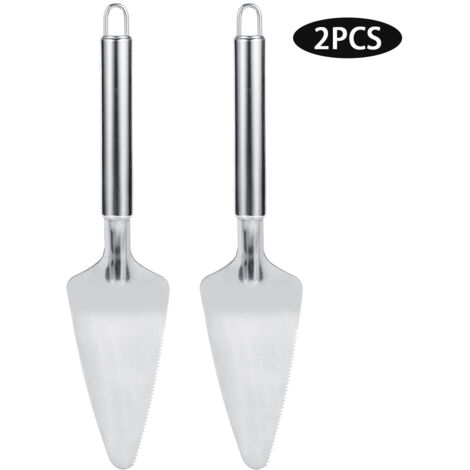 Coupe-Pizza triangulaire multifonctionnel en acier inoxydable, spatule à pelle, accessoires de cuisine 2 pièces (1/5)