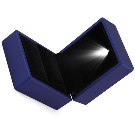 6 Boutons De Manchette Aluminium Bleu Avec Boîte De Rangement - Neufs - USJS