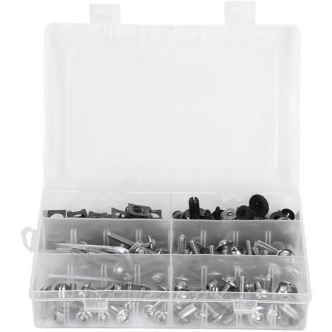 Kit 10 Écrous Clip M5 Rouge Vif - Boulons Carénage Moto Universels