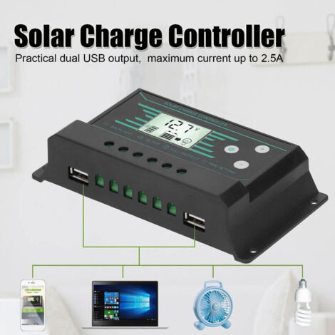 Régulateur Solaire MPPT 70A 12V/24V – Écran LCD, USB, Pour Panneaux Jusqu’à 100W
