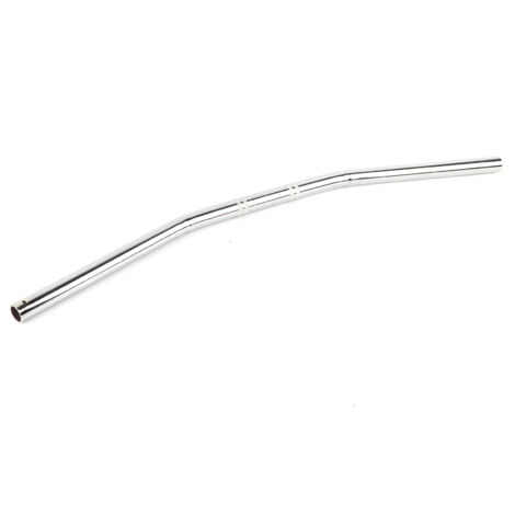 Guidon courbé rétro pour moto 7/8 pouces 22 mm, argent (1/5)