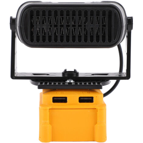 Chauffage d'appoint portable adapté à la batterie Li-ion DCB208 Petit radiateur électrique intelligent à température constante 200 W 2 niveaux réglables avec sorties USB (1/5)