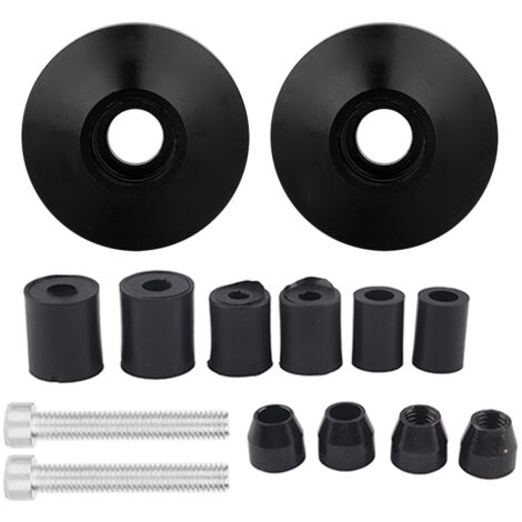 1 paire d'embouts de guidon universels en alliage d'aluminium CNC pour moto (noirs) (1/5)