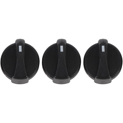 3 pièces Bouton de commande du ventilateur du chauffage AC 121-0001-000 Remplacement pour Peterbilt 330 335 357 367 375 378 379 384 386 387 Noir (1/5)