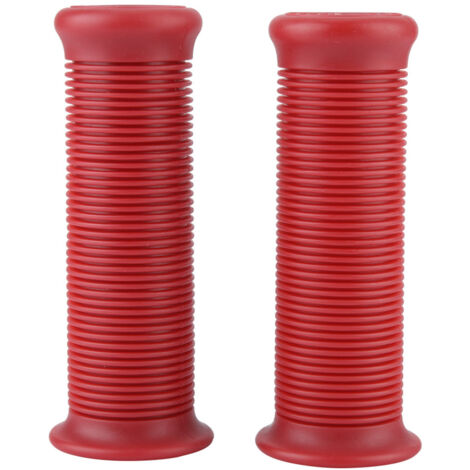 Paire de poignées de guidon universelles vintage en TPU pour moto, 1 pouce (25 mm) / 1,1 pouce (28 mm), rouge (1/5)