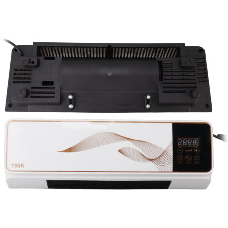 Radiateur électrique ABS PP Mini chauffage mural Machine à vent naturel avec télécommande pour chambre à coucher, salle de bain, salon