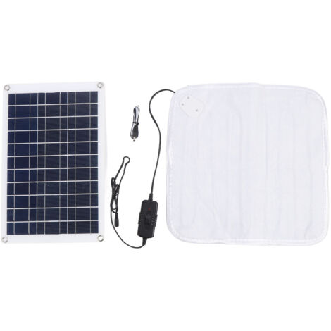 Panneau solaire avec couverture chauffante 50 W à vitesses réglables, monocristallin, portable, pour la randonnée, le camping, les barbecues et les activités de plein air (1/5)