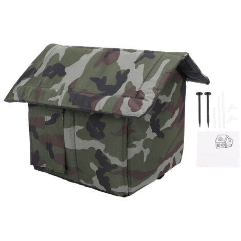 Maison pliable pour chat résistante à l'eau, fermée, multifonctionnelle, confortable, grotte pour animaux de compagnie, pour l'intérieur et l'extérieur, XL (1/5)
