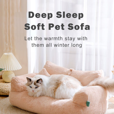 Lit pour chat Matériau en peluche ultra-doux Lits pour chiens pour chats d'intérieur Canapé Soulage la pression sur les muscles et les articulations Conception confortable et privée Amorti antidérapan (1/5)