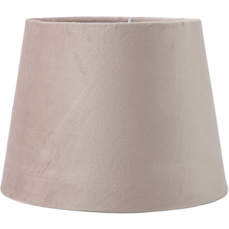 Petit abat-jour en tissu pour lampe de table ou de sol E27 E14 Double usage Conique beige fait main (1/5)