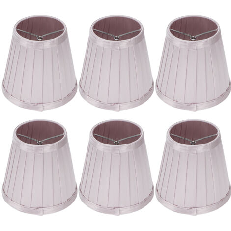 TONYSA 6 abat-jours de rechange pour ampoules E14, appliques murales, plafonniers, abat-jours rose violet (1/5)