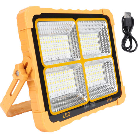 Lampe de travail solaire Portable à LED, 200W, 7000mAh, 15000LM, 288 perles, 4 Modes, lampe de travail d'urgence Rechargeable IP65 (1/5)