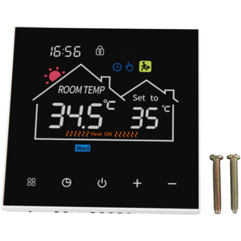 Thermostat numérique intelligent, écran tactile couleur LCD, Programmable pour chaudière à chauffage hydronique, Version Standard (1/5)