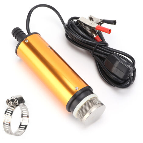 Pompe de transfert de carburant électrique Portable 24V DC, Mini coque en alliage d'aluminium pour pomper l'eau et le gazole (1/5)