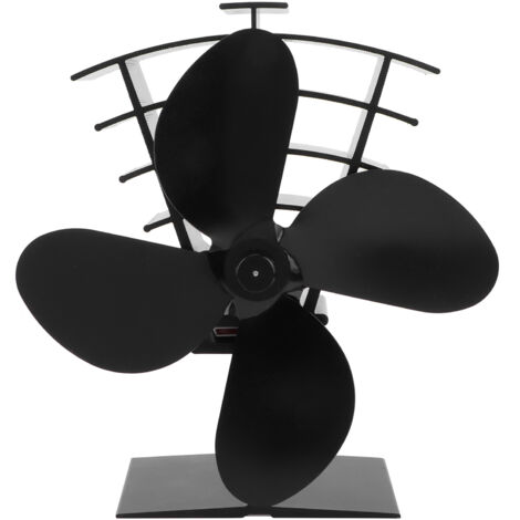 Ventilateur de cheminée à 4 pales, Distribution de poêle à chaleur pour poêle à bois/bûches (1/5)