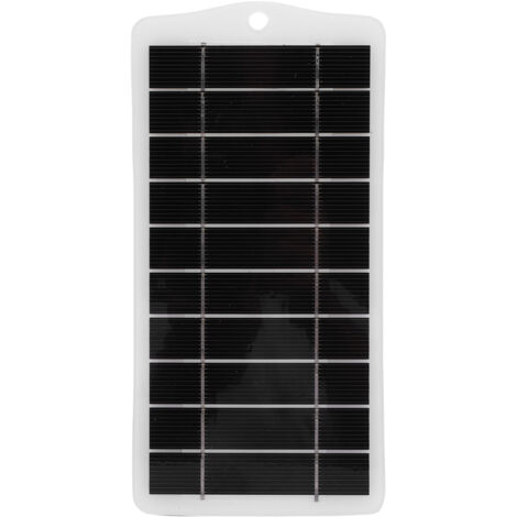 Panneau solaire monocristallin 5W, chargeur USB pour téléphone, Camping en plein air, voyage, blanc (1/5)