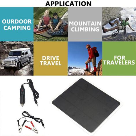 Chargeur Solaire 10W USB Panneau Solaire Portable 10W 5V USB - Silicium Monocristallin, Léger (144g) Pour Camping, Randonnée - Charge Téléphone, Powerbank En Plein Air énergie Portable Extérieur