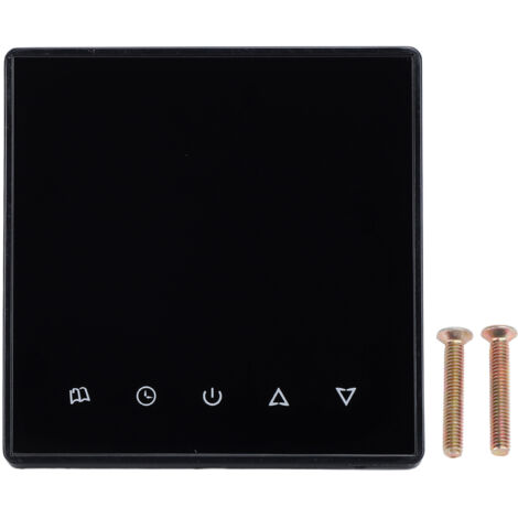 Thermostat intelligent, écran LCD numérique, fonction de mémoire, 5 à 45 degrés centigrades, courant de charge 3A, contrôleur de température, noir (1/5)