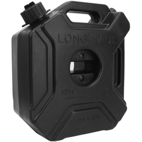 Bidon d'essence de 5 L, 1,3 gallon, mazout, essence, réservoir de secours d'urgence noir pour voiture, moto, UTV, ATV, Dirt Bike, sans support