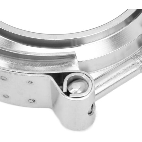 Kit Bride De Serrage En V En Acier Inoxydable 3 Pouces (76,2 Mm) - Pour échappement Turbo - 2 Brides Plates + 1 Bride En V - Compatible Systèmes Performance