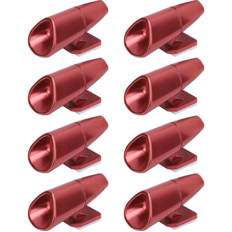 Lot de 8 sifflets de cerf pour éviter les collisions, dispositifs d'avertissement avec bandes adhésives, alerte d'animaux sauvages pour voitures, camions, motos, rouge (1/5)