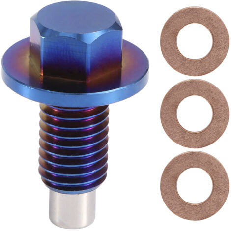 Aluminium alliage d'huile magnétique Pan de retour de carte de retour Bouchon de vidange Adapter Adapterm12x1.75 (1/5)