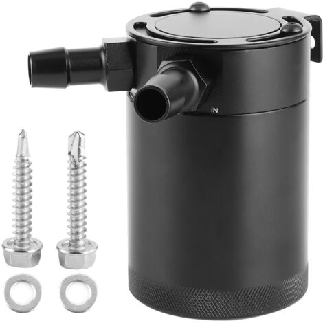 Réservoir de récupération d'huile à 2 ports, réservoir à déflecteur en alliage d'aluminium de 300ml, accessoire universel (1/5)