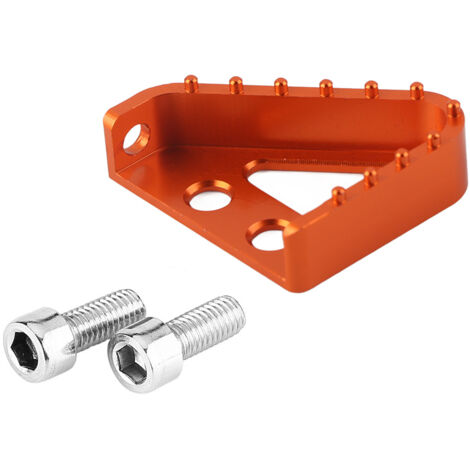 Embout de plaque de marche arrière de pédale de frein arrière CNC de moto pour RC125/200/390 ou 690/990 Orange (1/5)