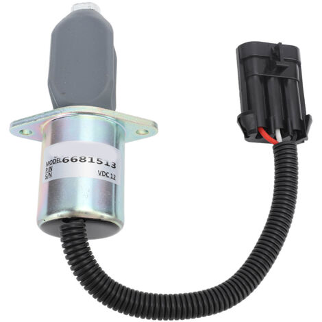 Solénoïde d'arrêt de carburant 6681513 DC 12 V, remplacement d'arrêt pour Bobcat Loade A220 450 453 (1/5)